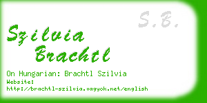 szilvia brachtl business card